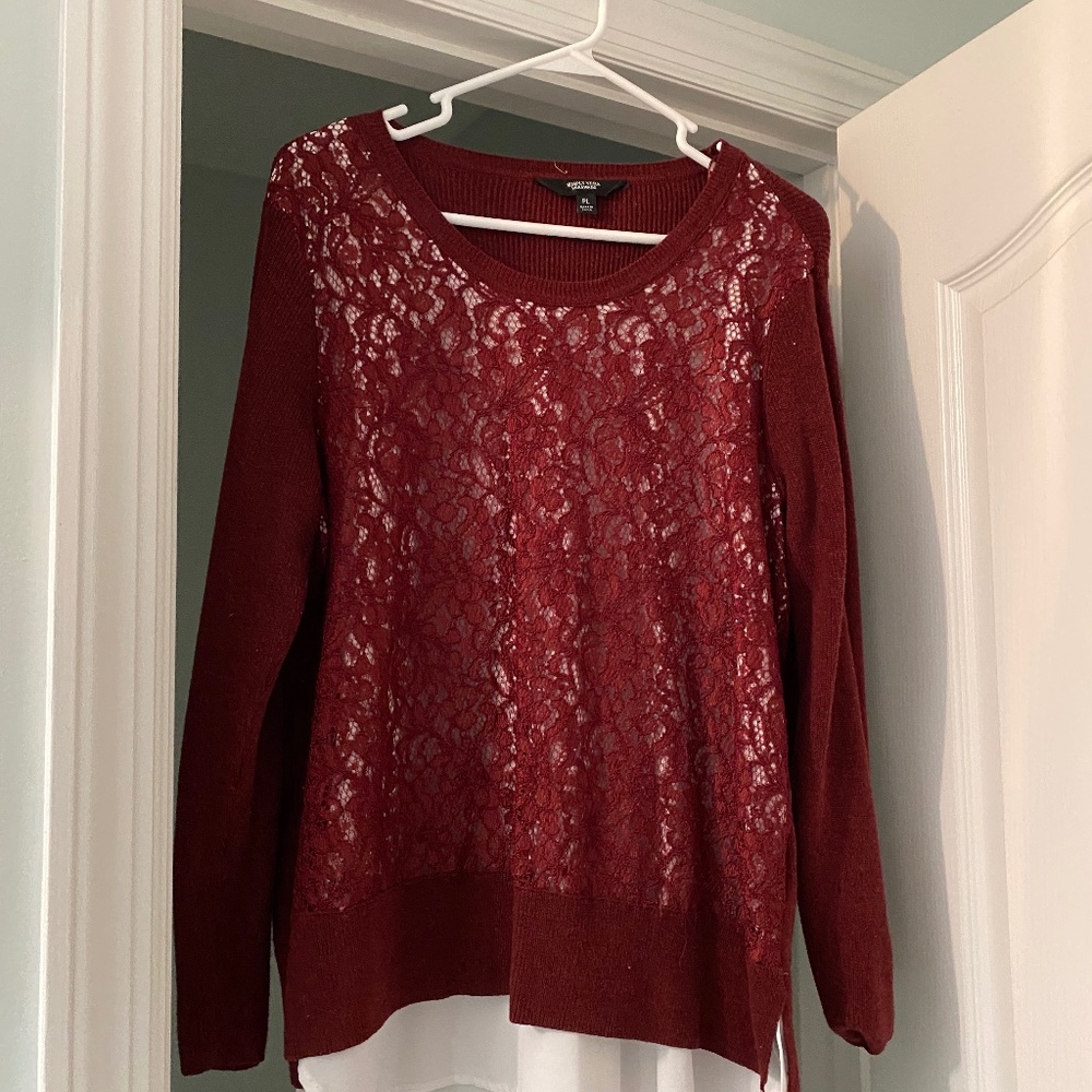 Simply Vera Burgundy Sweater